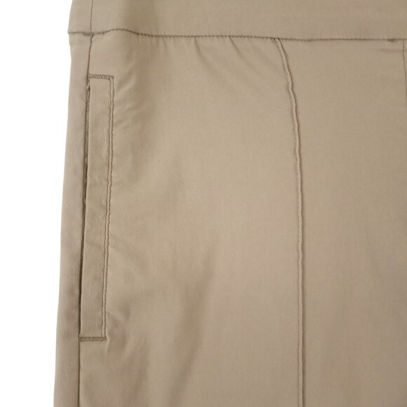 Counterparts Womens L Solid Tan Pull On Stretch Cropped Pants - Picture 2 of 6